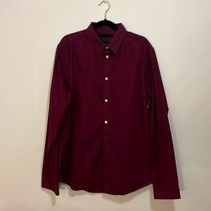 Marron color, Large button up shirt